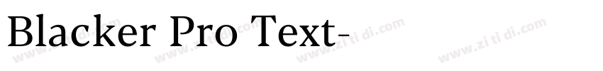 Blacker Pro Text字体转换